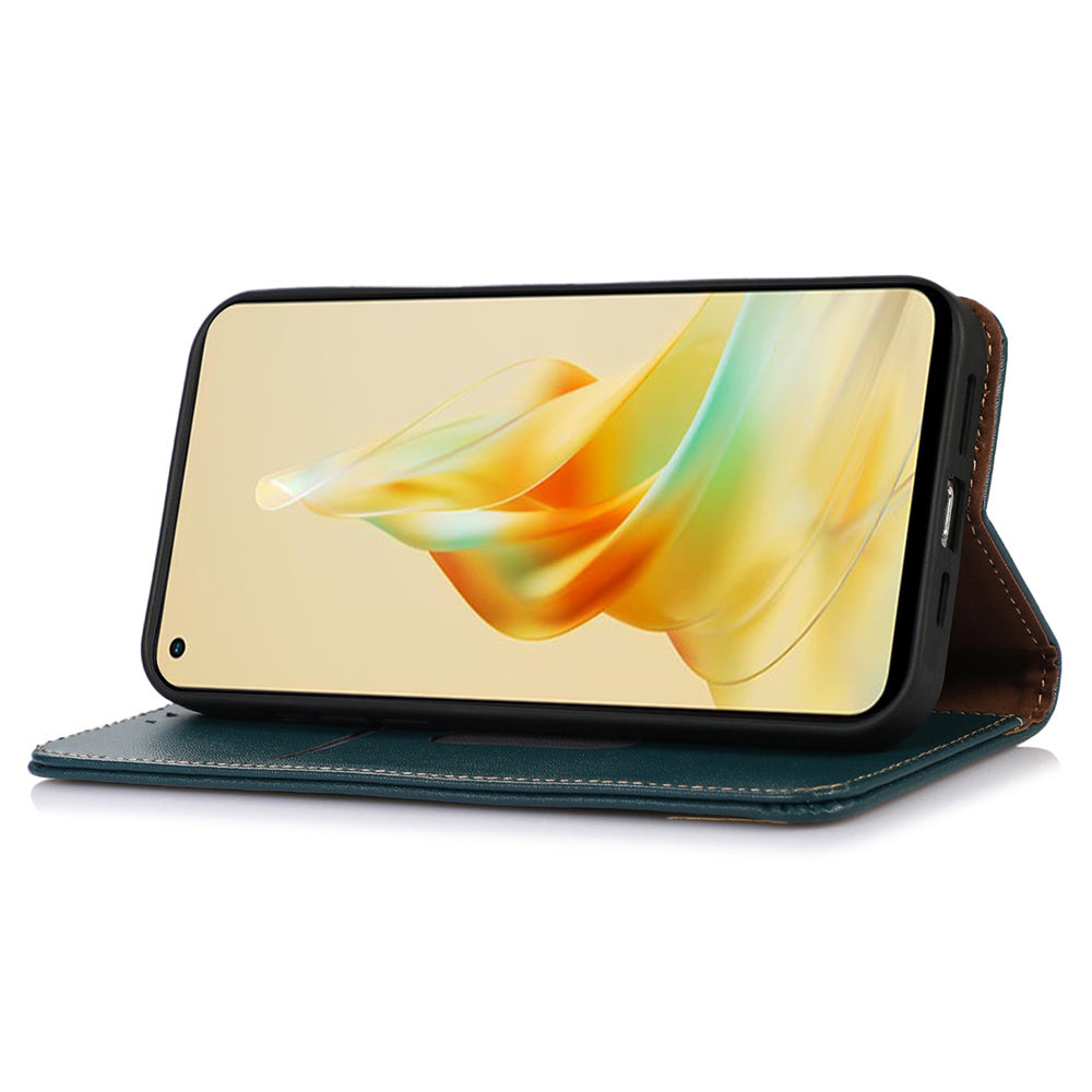 KHAZNEH Phone Wallet Cover for Oppo Reno8 T 4G RFID Blocking Genuine Cowhide Leather Stand Phone Case KHAZNEH Phone Wallet Cover for Oppo Reno8 T 4G RFID Blocking Genuine Cowhide Leather Stand Phone Case